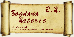 Bogdana Materić vizit kartica